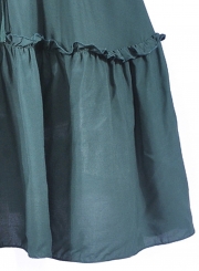 Casual Elastic Waist Short Casual Pleated Mini Skirt