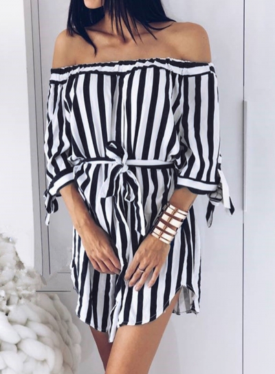 black off shoulder summer dress