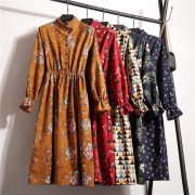 Aline Dress Floral Pattern Midi Dress Ten colors for you