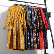 Aline Dress Floral Pattern Midi Dress Ten colors for you