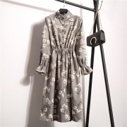 Aline Dress Floral Pattern Midi Dress Ten colors for you