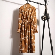 Aline Dress Floral Pattern Midi Dress Ten colors for you