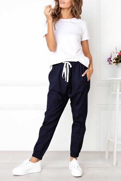 Ladies Casual Drawstring Sports Pants YOUYOUFASHIONEC.com