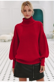 Knitted Long Sleeve Turtleneck Sweater