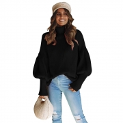 Knitted Long Sleeve Turtleneck Sweater