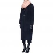 Wool Lapel Button Long Coat