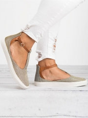 Casual Ankle Strap Buckle Flats