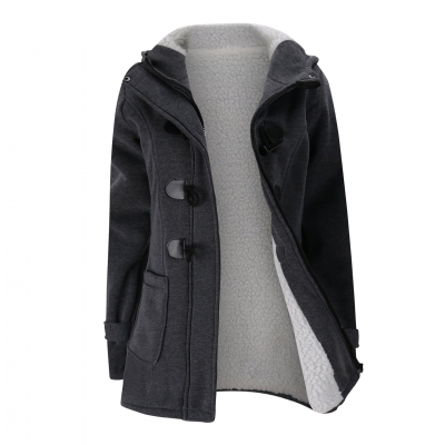 Long Sleeve Solid Buttoned Zipper Pockets Coat YOUYOUFASHIONEC.com