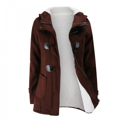 Long Sleeve Solid Buttoned Zipper Pockets Coat YOUYOUFASHIONEC.com