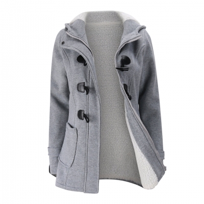 Long Sleeve Solid Buttoned Zipper Pockets Coat YOUYOUFASHIONEC.com