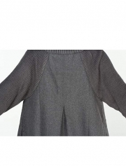 Single Breasted Cowl Neck Woolen Cloak Coat