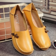 Big Size Soft Multi-Way Wearing Pure Color Flat Loafers