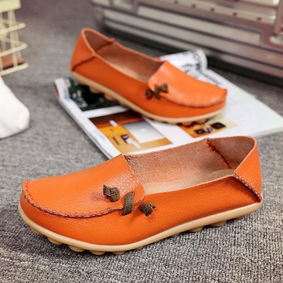 Big Size Soft Multi-Way Wearing Pure Color Flat Loafers YOUYOUFASHIONEC.com