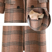 Intarsia Knits And Tweed Double-breasted Duffle Coat