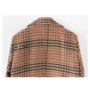 Intarsia Knits And Tweed Double-breasted Duffle Coat