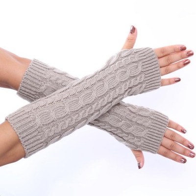 Hand Crochet Winter Warm Fingerless Arm Warmers Gloves