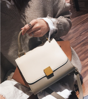 Splicing Color Folded wing Handbag