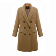 Double-breasted Lapel Peaked Tailored Coat