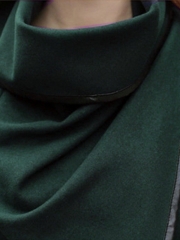 Long Sleeve Shawl Collar Piping Plus Size Coat