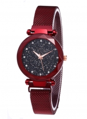 Tik Tok Web Celeb Stylish Trend Starry Sky Magnet Simple Wristwatch