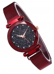 Tik Tok Web Celeb Stylish Trend Starry Sky Magnet Simple Wristwatch