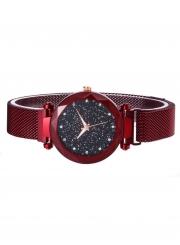 Tik Tok Web Celeb Stylish Trend Starry Sky Magnet Simple Wristwatch