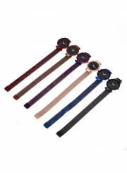 Tik Tok Web Celeb Stylish Trend Starry Sky Magnet Simple Wristwatch