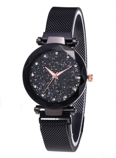 Tik Tok Web Celeb Stylish Trend Starry Sky Magnet Simple Wristwatch YOUYOUFASHIONEC.com