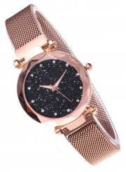 Tik Tok Web Celeb Stylish Trend Starry Sky Magnet Simple Wristwatch