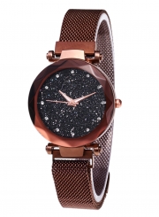 Tik Tok Web Celeb Stylish Trend Starry Sky Magnet Simple Wristwatch