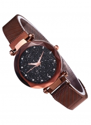 Tik Tok Web Celeb Stylish Trend Starry Sky Magnet Simple Wristwatch