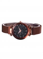 Tik Tok Web Celeb Stylish Trend Starry Sky Magnet Simple Wristwatch