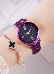 Tik Tok Web Celeb Stylish Trend Starry Sky Magnet Waterproof Watch