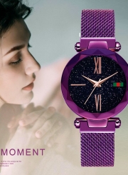 Tik Tok Web Celeb Stylish Trend Starry Sky Magnet Waterproof Watch