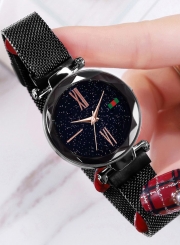 Tik Tok Web Celeb Stylish Trend Starry Sky Magnet Waterproof Watch