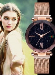 Tik Tok Web Celeb Stylish Trend Starry Sky Magnet Waterproof Watch