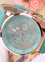 Double-layer Ladies Quartz Fashion Leather Strap Wrist Watch