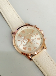 Double-layer Ladies Quartz Fashion Leather Strap Wrist Watch