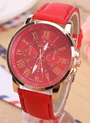 Double-layer Ladies Quartz Fashion Leather Strap Wrist Watch