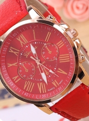 Double-layer Ladies Quartz Fashion Leather Strap Wrist Watch