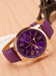 Double-layer Ladies Quartz Fashion Leather Strap Wrist Watch