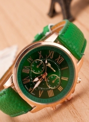 Double-layer Ladies Quartz Fashion Leather Strap Wrist Watch