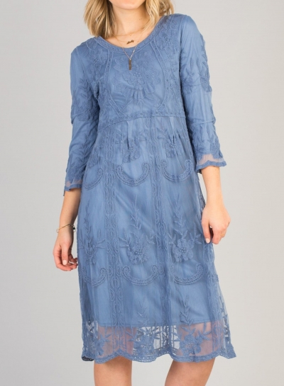 Bell Sleeves Lace Dress STYLESIMO.com