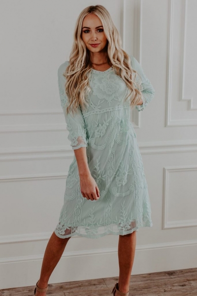 Bell Sleeves Lace Dress YOUYOUFASHIONEC.com