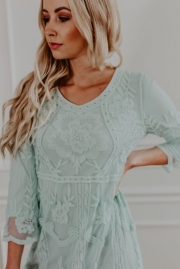 Bell Sleeves Lace Dress