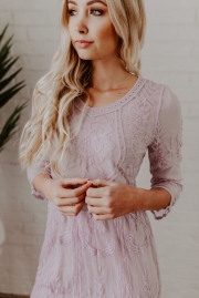 Bell Sleeves Lace Dress