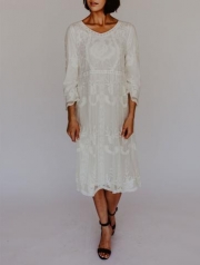 Bell Sleeves Lace Dress