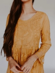 Bell Sleeves Lace Dress