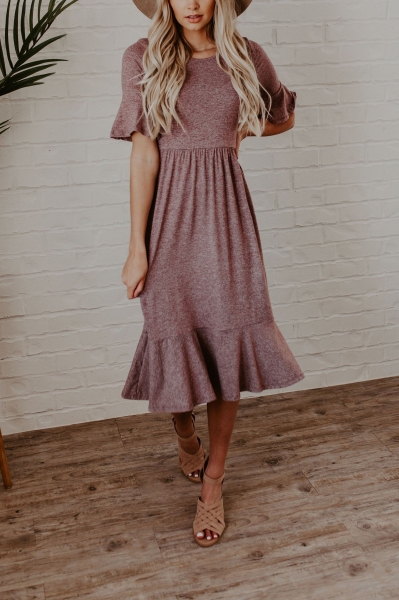 Ruffle Empire Waist Long Dress YOUYOUFASHIONEC.com