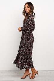 LONG SLEEVE TIERED FLORAL DRESS